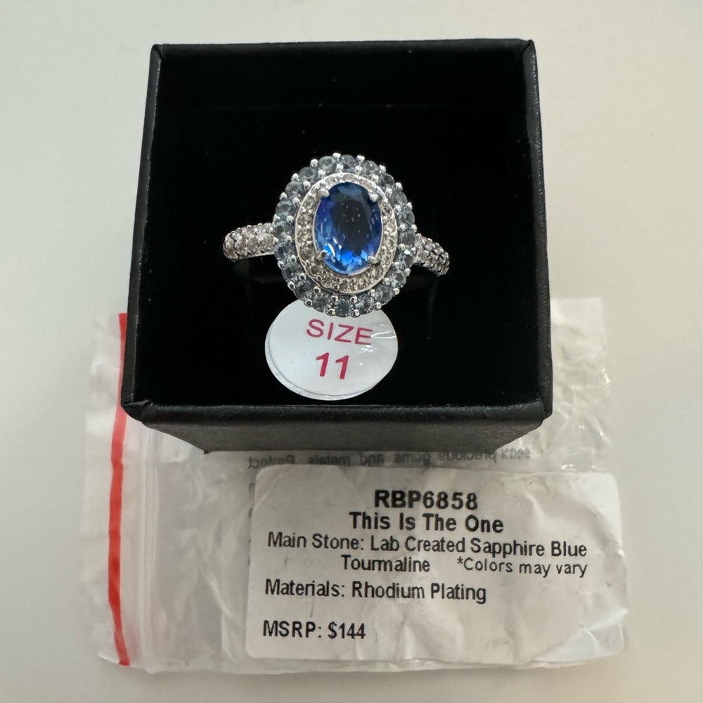 🦋 RBP Lab created Sapphire +  Rhodium plating MSRP $144
